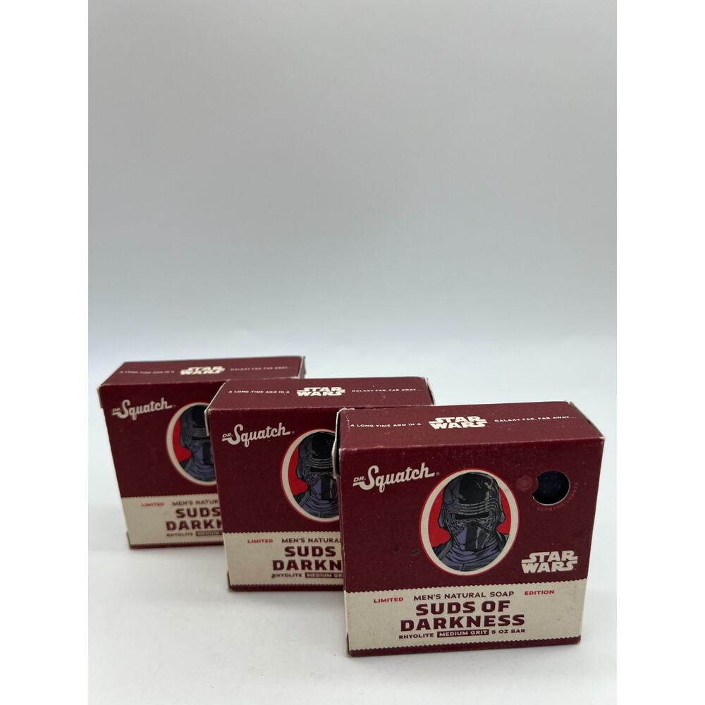 Dr. Squatch Star Wars Limited Edition Suds of Darkness Men's Soap Lot of 3.